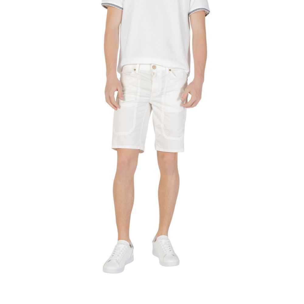 Jeckerson White Cotton Bermuda