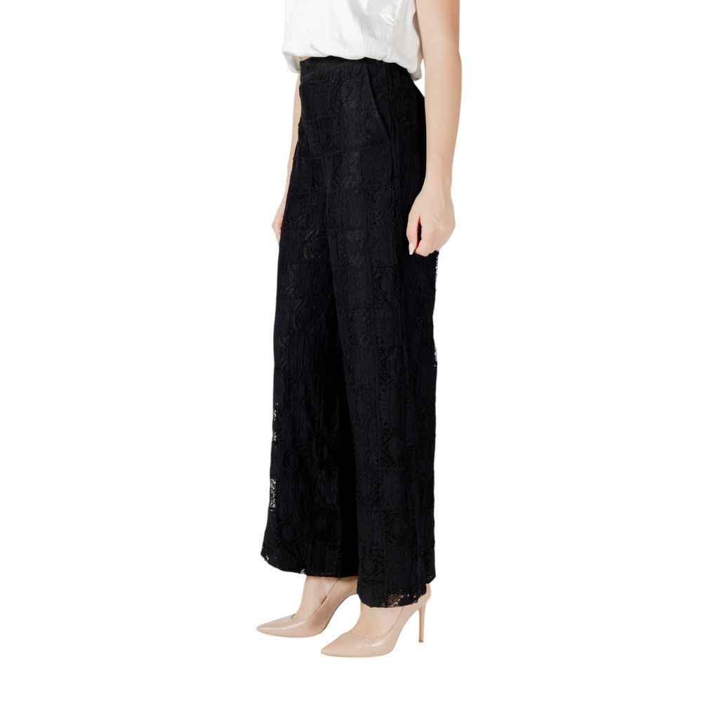 Vila Clothes Black Cotton Pant