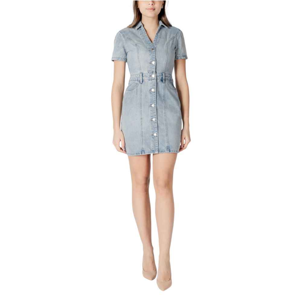 Morgan De Toi Blue Cotton Midi