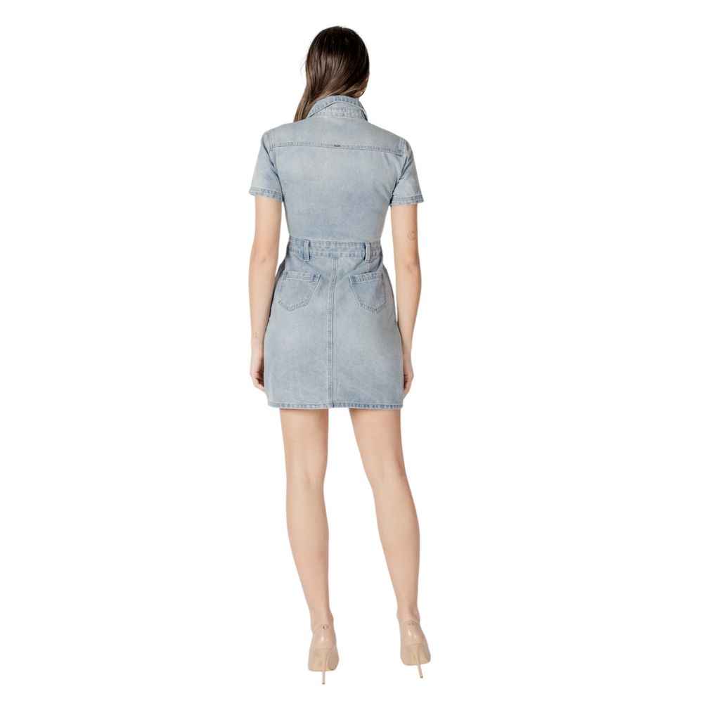 Morgan De Toi Blue Cotton Midi