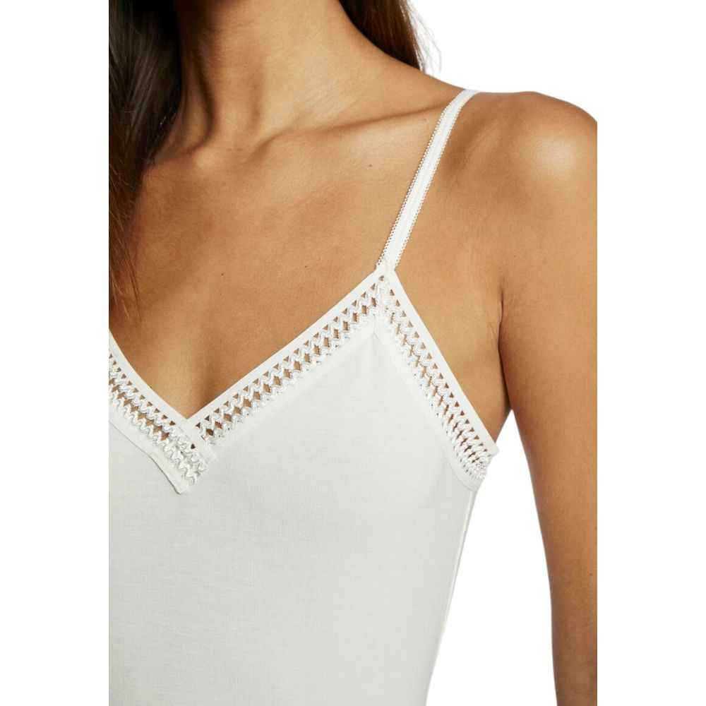 Morgan De Toi Cream Viscose Tank Top