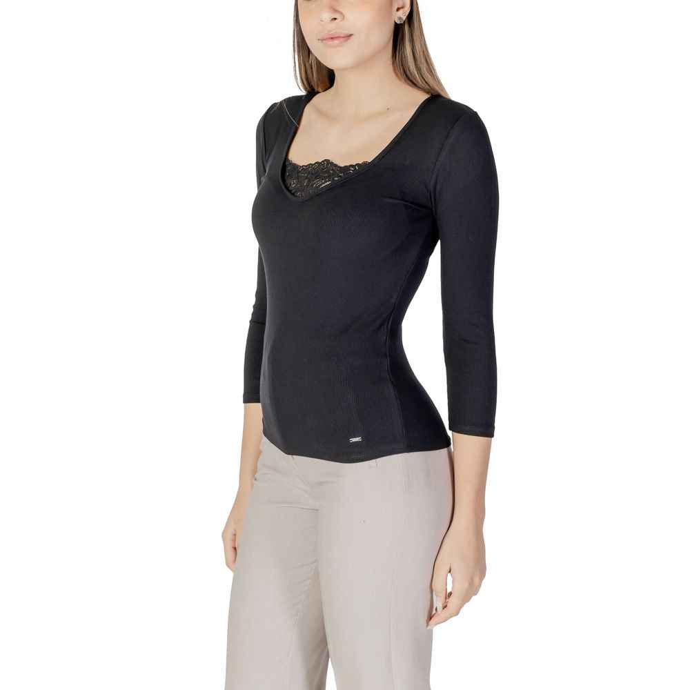 Morgan De Toi Black Viscose Long Sleeve