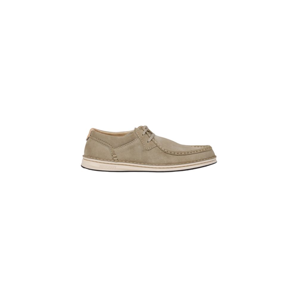 Birkenstock Gray Leather Oxfords And Derbies