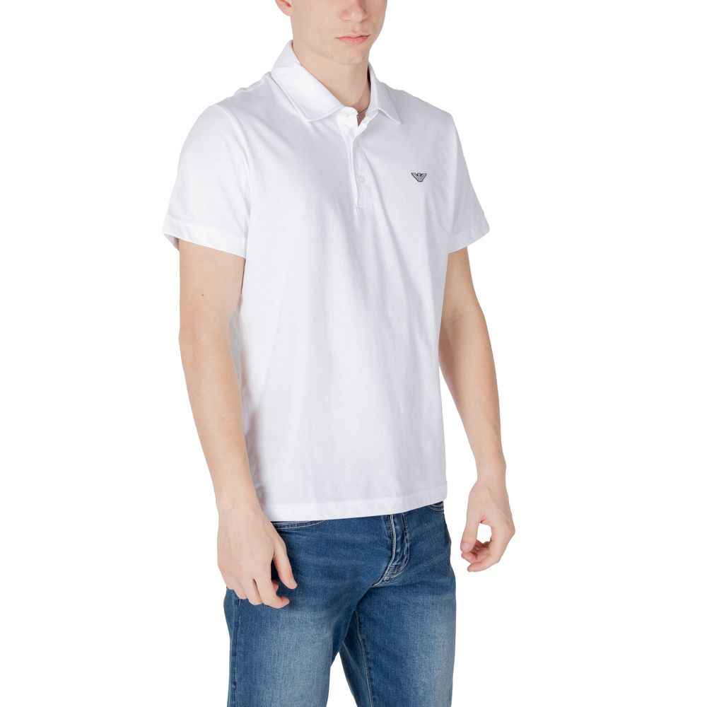Emporio Armani Underwear White Cotton Polo Shirt