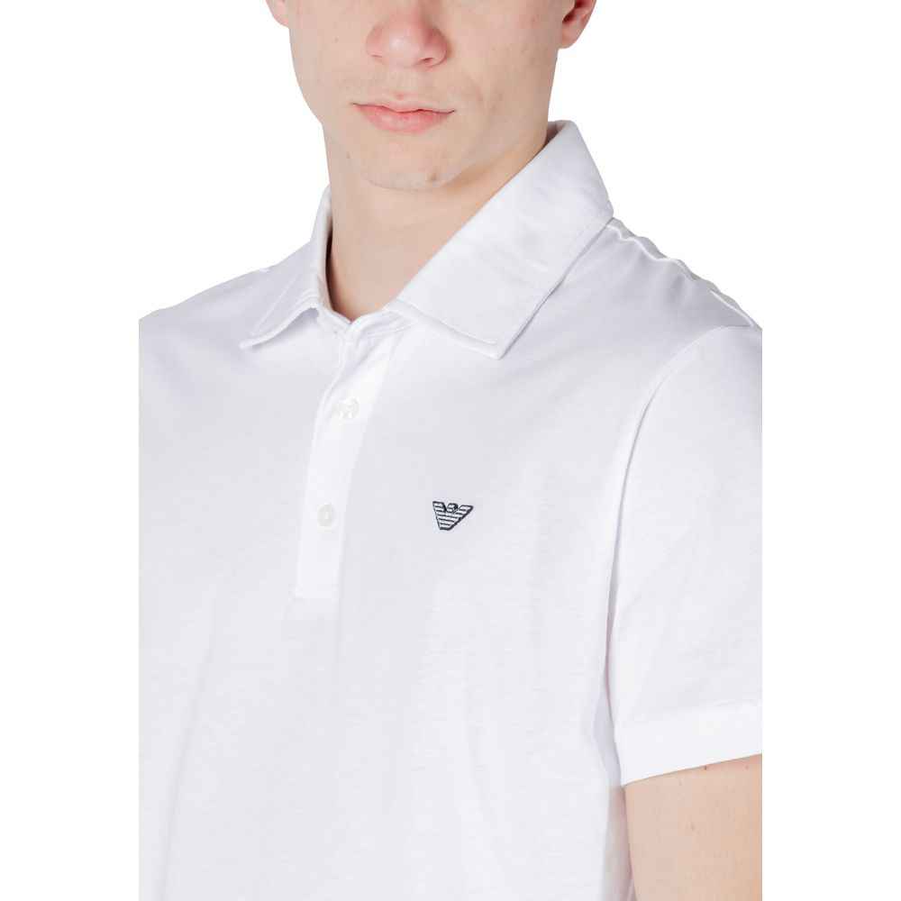 Emporio Armani Underwear White Cotton Polo Shirt