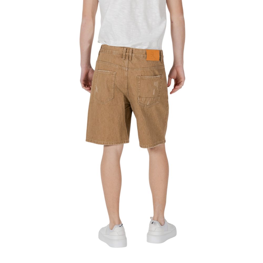 Gianni Lupo Beige Cotton Bermuda Shorts