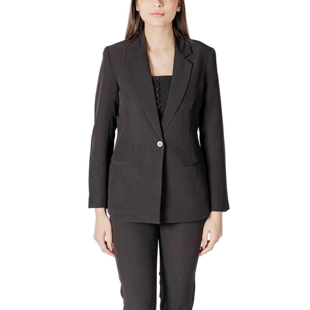 ICHI Black Polyester Blazer