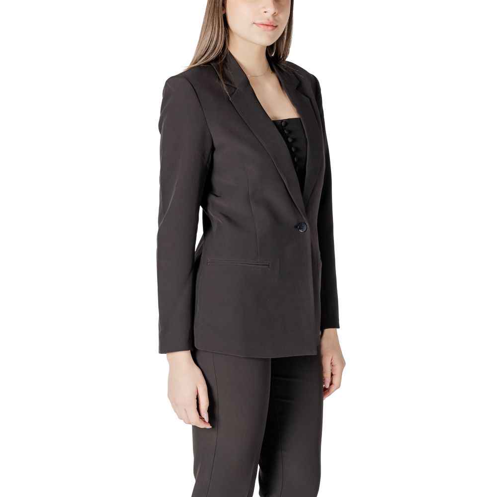 ICHI Black Polyester Blazer