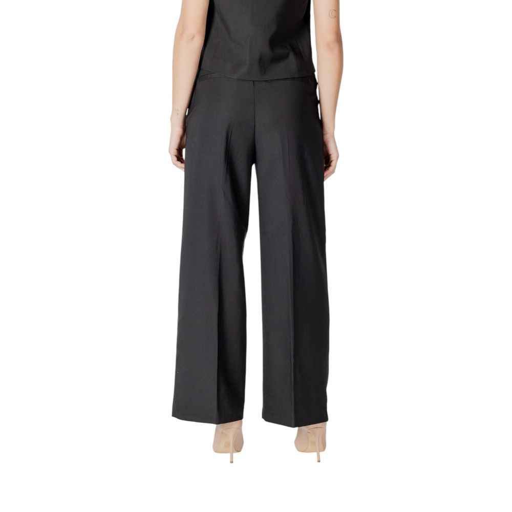 ICHI Black Polyester Pant
