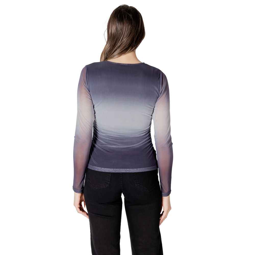 ICHI Gray Polyester Long Sleeve
