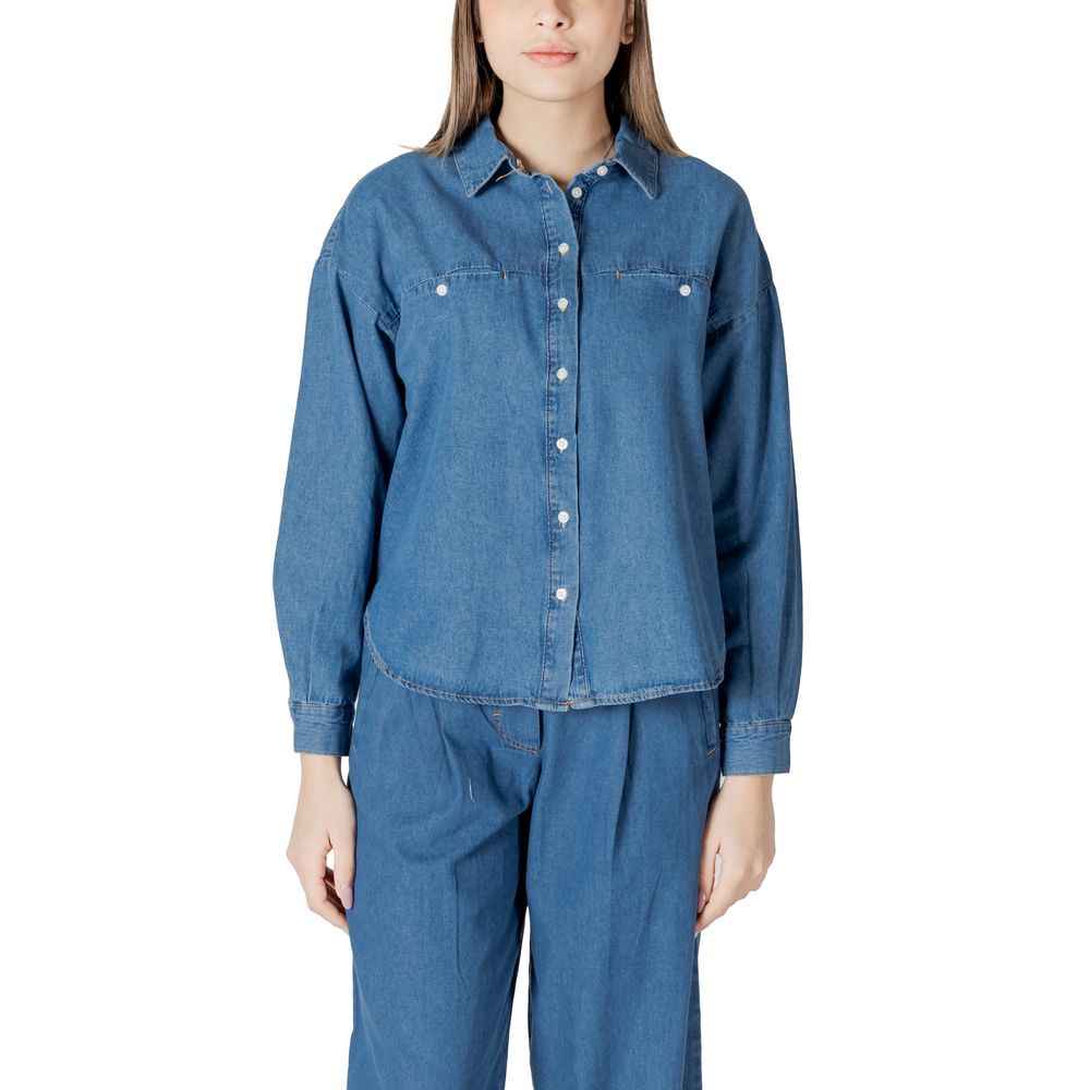 ICHI Blue Cotton Shirt