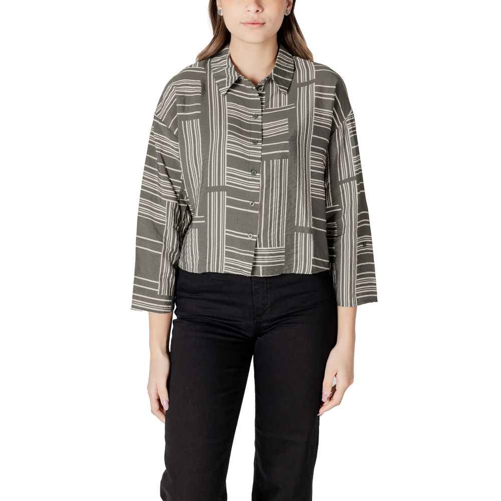 Jacqueline De Yong Green Viscose Shirt