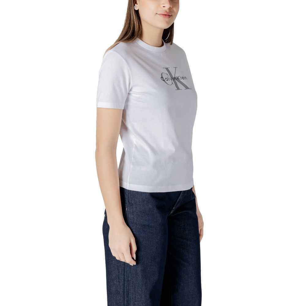 Calvin Klein Jeans White Cotton T-Shirt