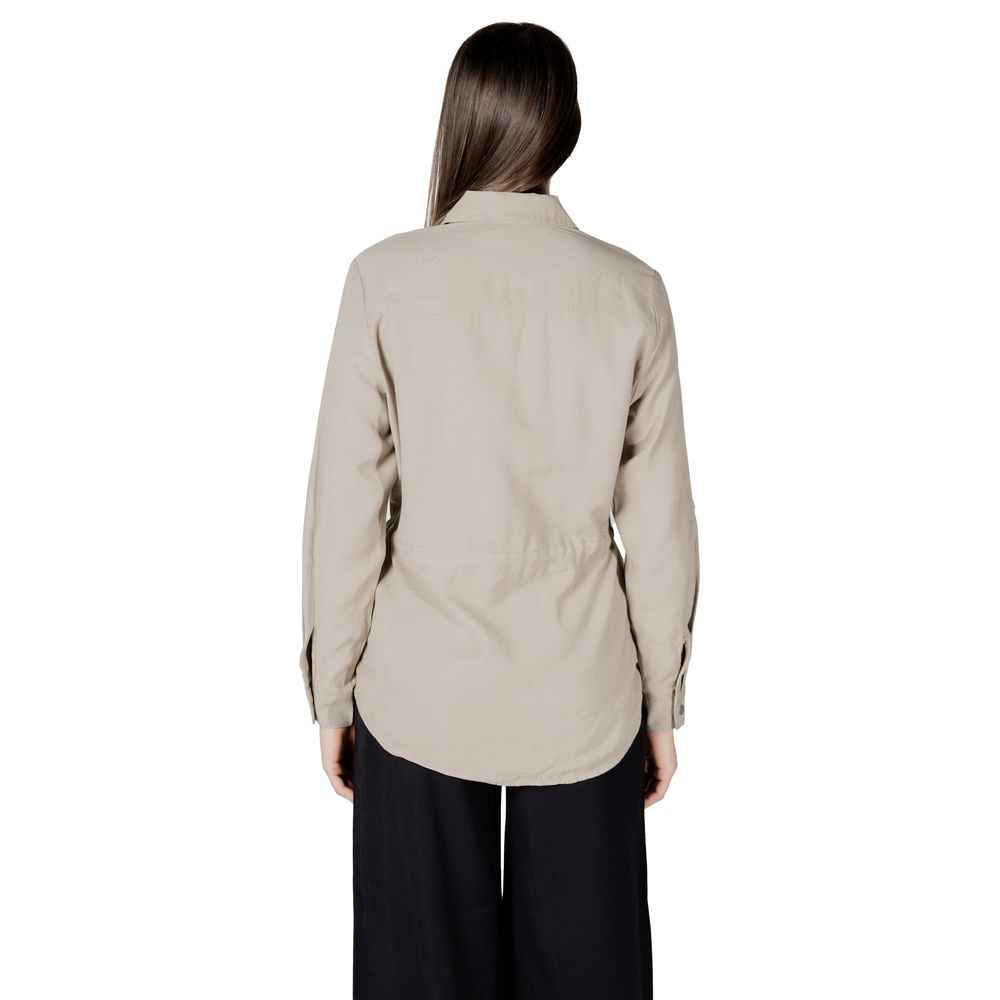 Only Beige Viscose Shirt