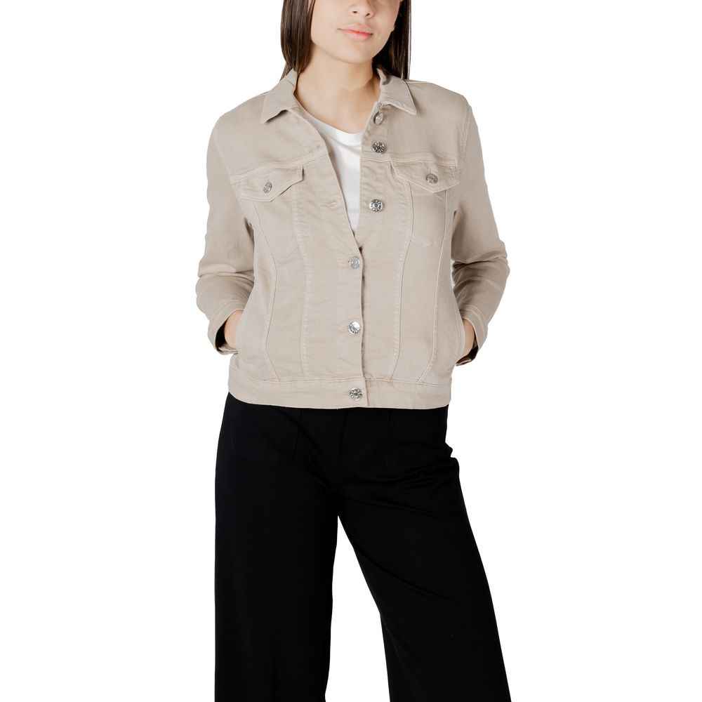 Street One Beige Cotton Jackets & Coat