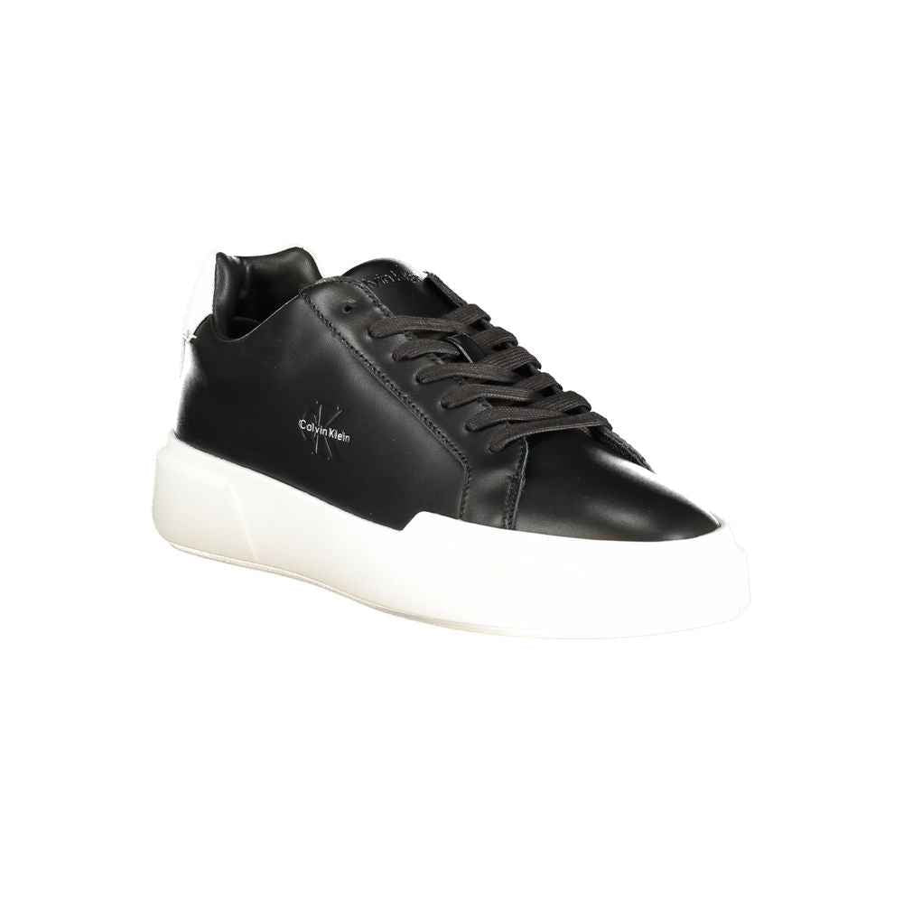 Calvin Klein Black Leather Men's Sneaker