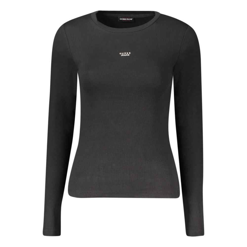 Guess Jeans Black Cotton Women T-Shirt