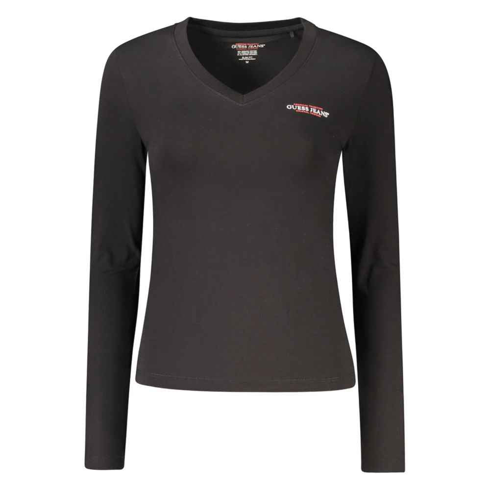 Guess Jeans Black Cotton Women T-Shirt