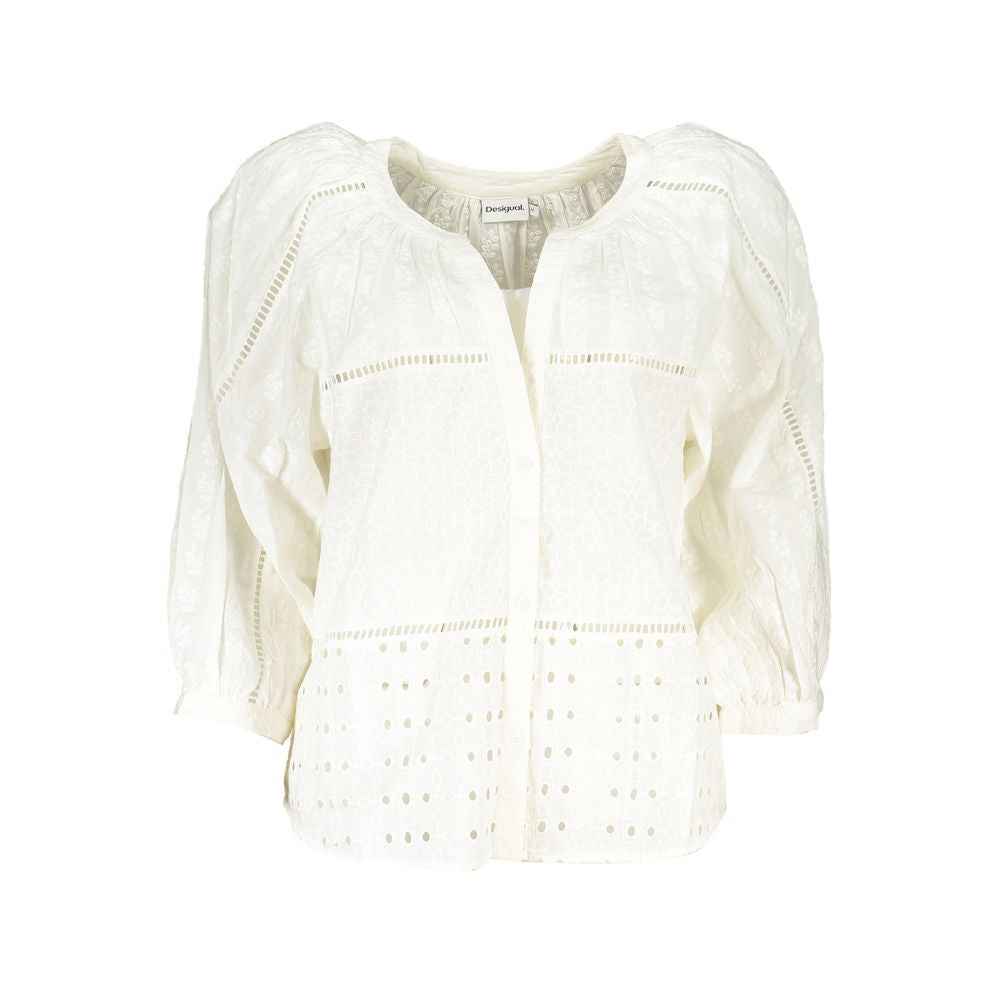 Desigual White Cotton Shirt