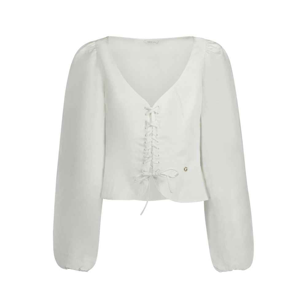 Guess Jeans White Linen Shirt