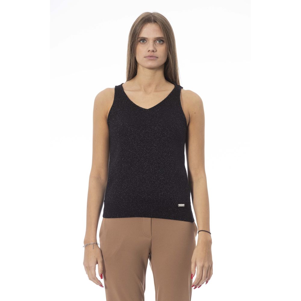 Baldinini Trend Black Fabric Tank Top