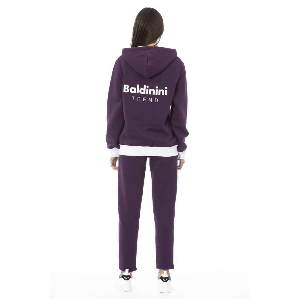 Baldinini Trend Purple Cotton Tracksuit