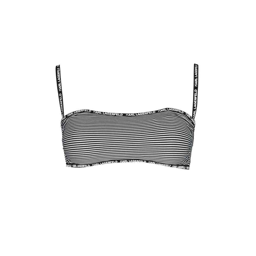 Karl Lagerfeld Black Elastane Swimwear