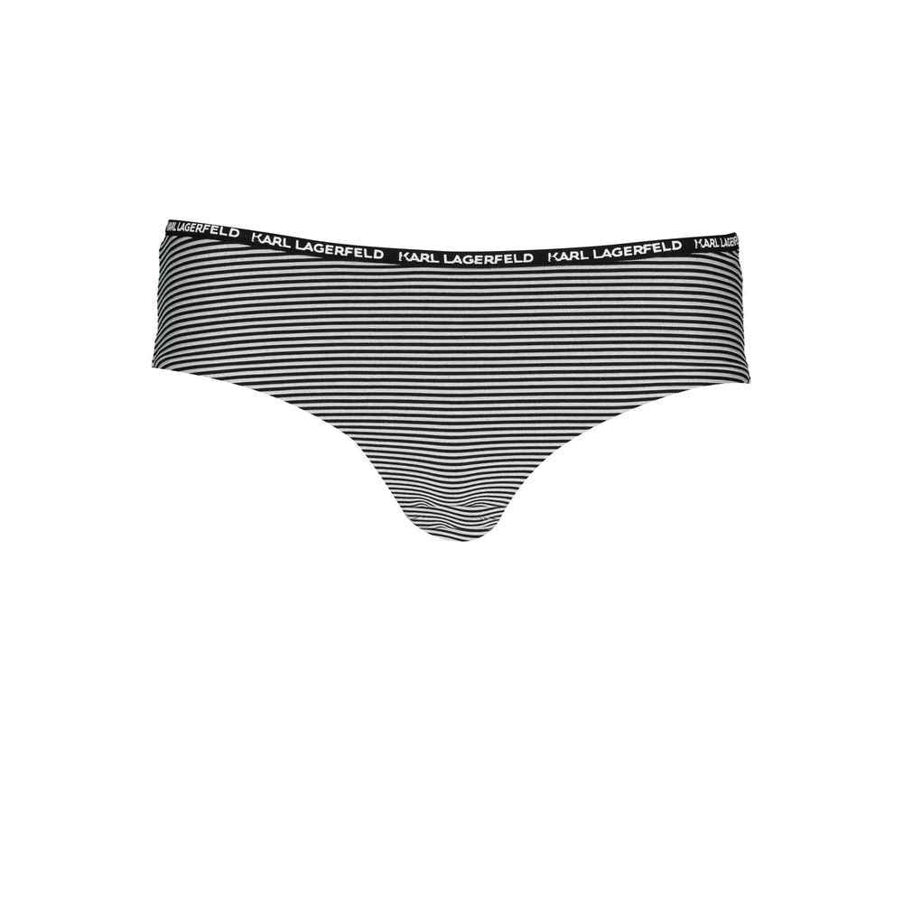 Karl Lagerfeld Black Elastane Swimwear