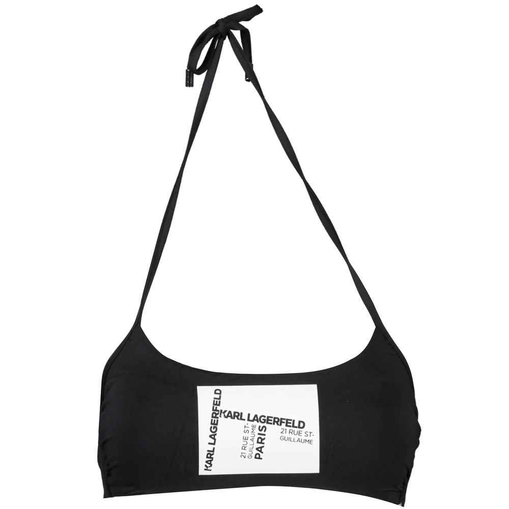 Karl Lagerfeld Black Elastane Swimwear