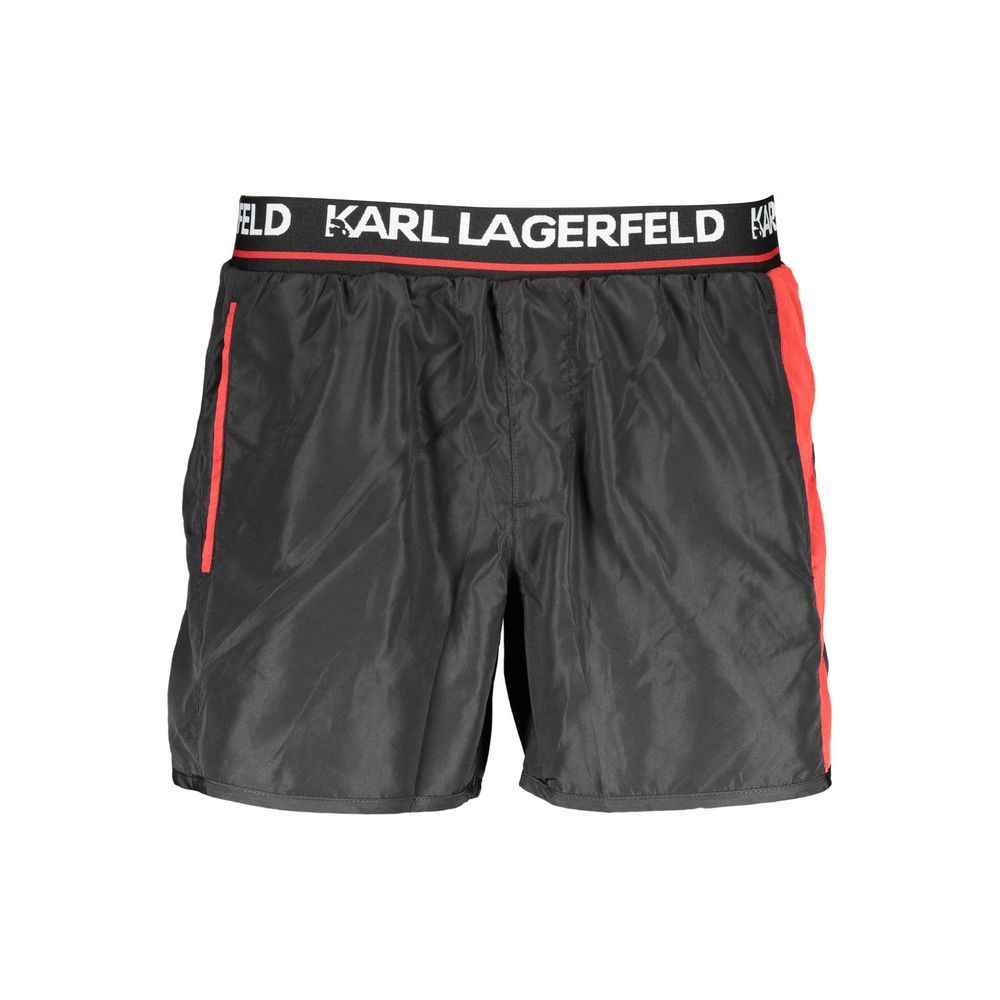Karl Lagerfeld Black Polyester Swimwear