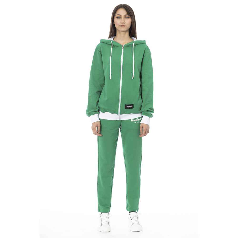 Baldinini Trend Green Cotton Tracksuit