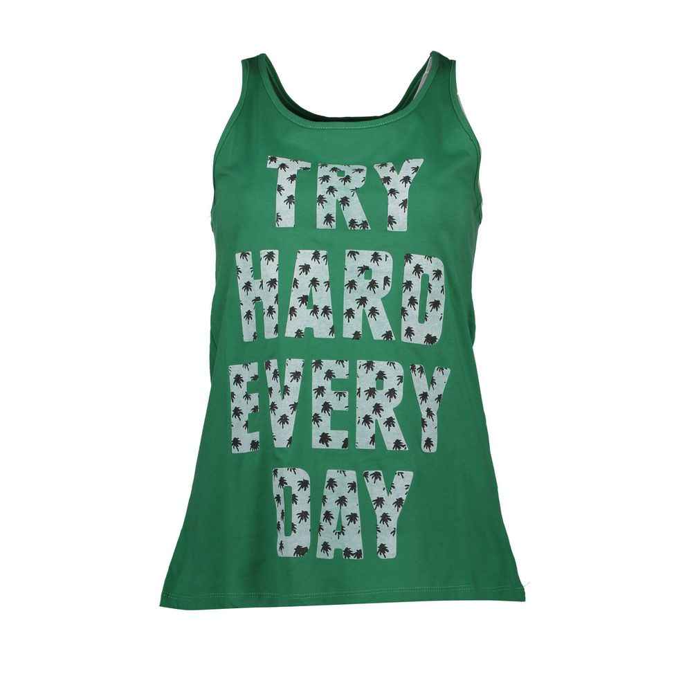 Silvian Heach Green Cotton Tank Top