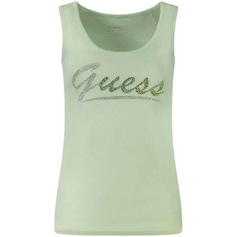 Guess Jeans Green Cotton Tank Top