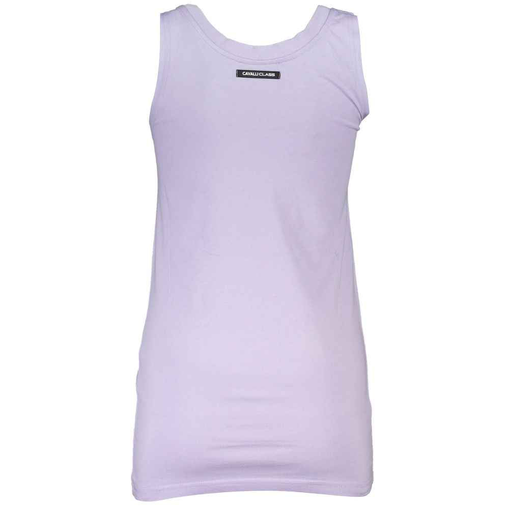 Cavalli Class Purple Cotton Tank Top