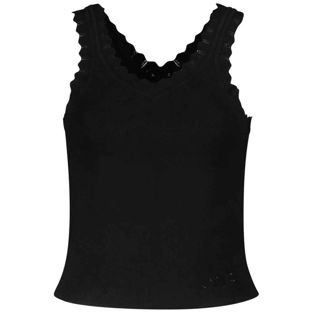 Guess Jeans Black Viscose Tank Top