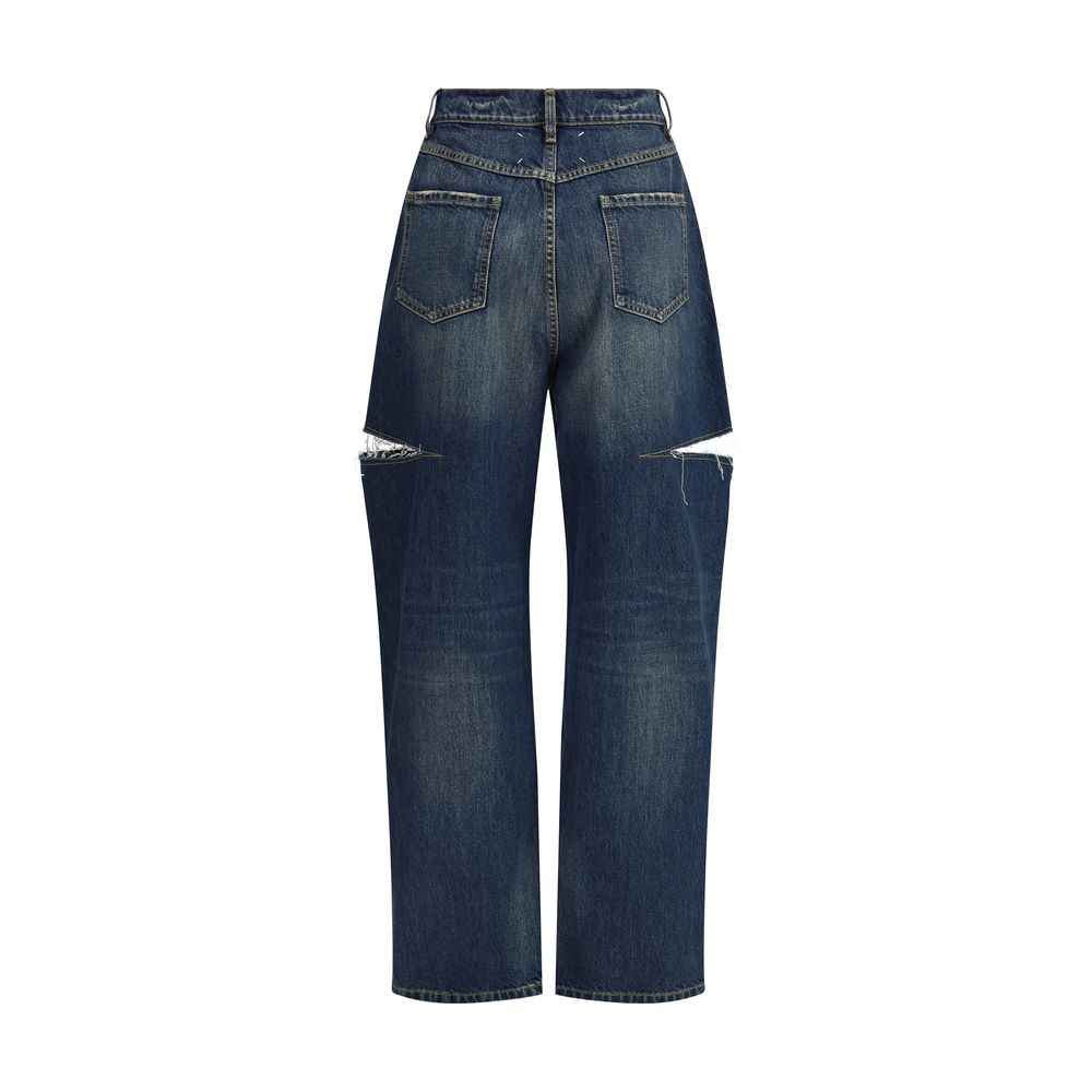 Margiela Denim Jeans with Cut-Out Detail