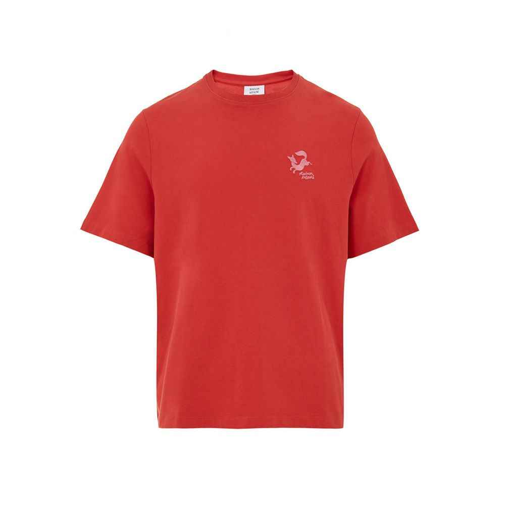 Maison Kitsuné Red Cotton T-Shirt