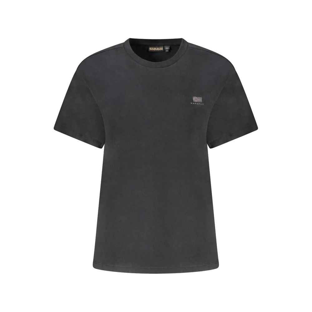 Napapijri Black Cotton T-Shirt