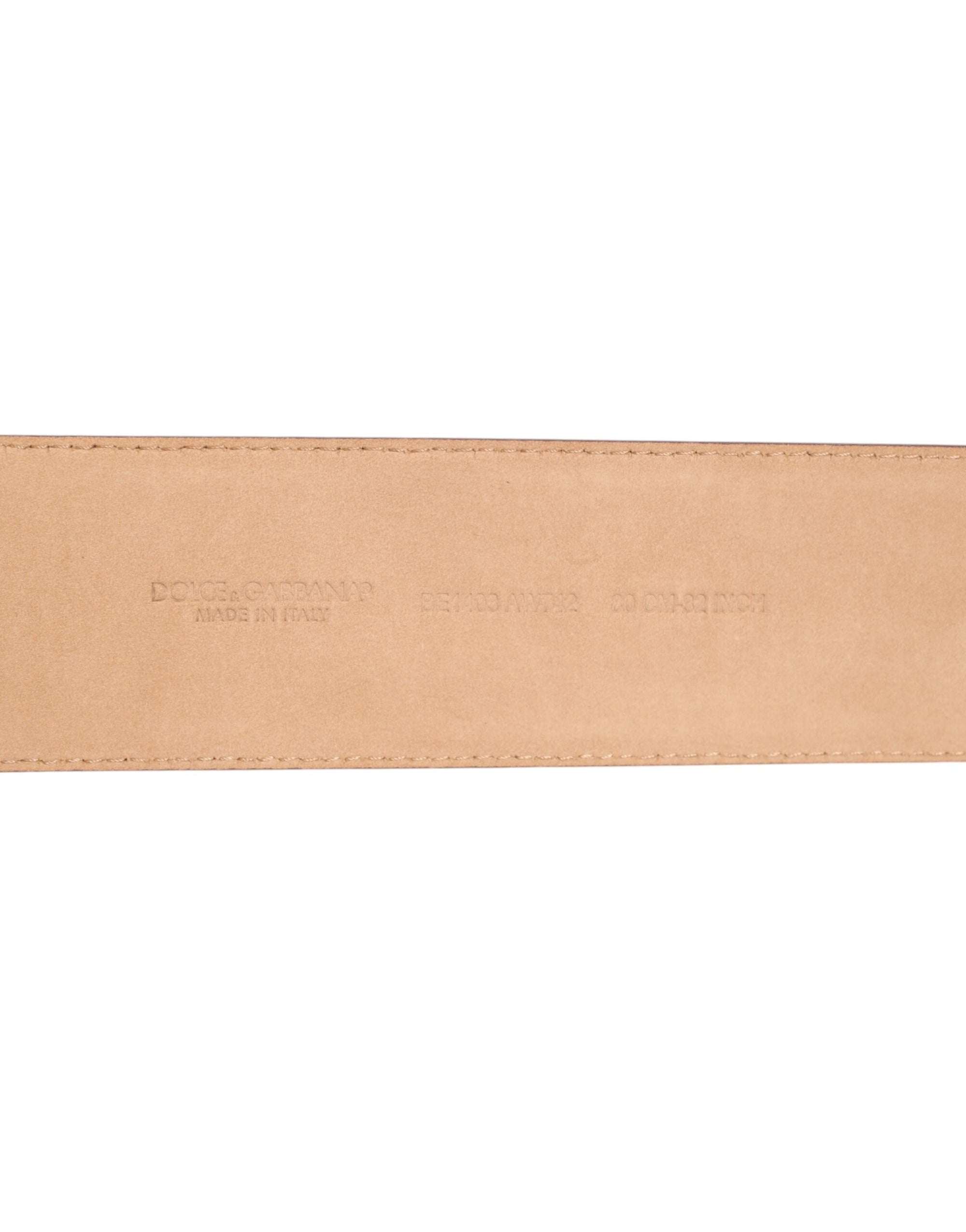 Dolce & Gabbana Burgundy Leather Gold Metal Buckle Women Belt