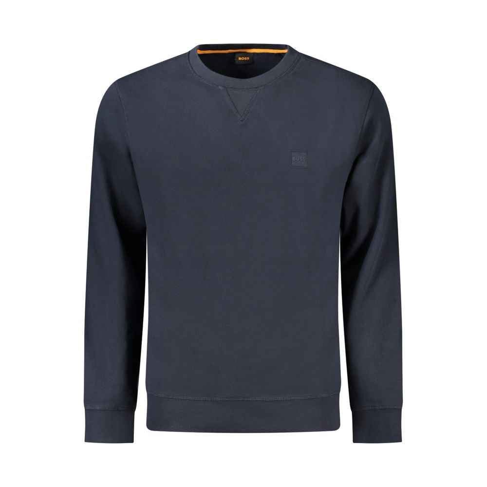 Hugo Boss Blue Cotton Sweatshirt