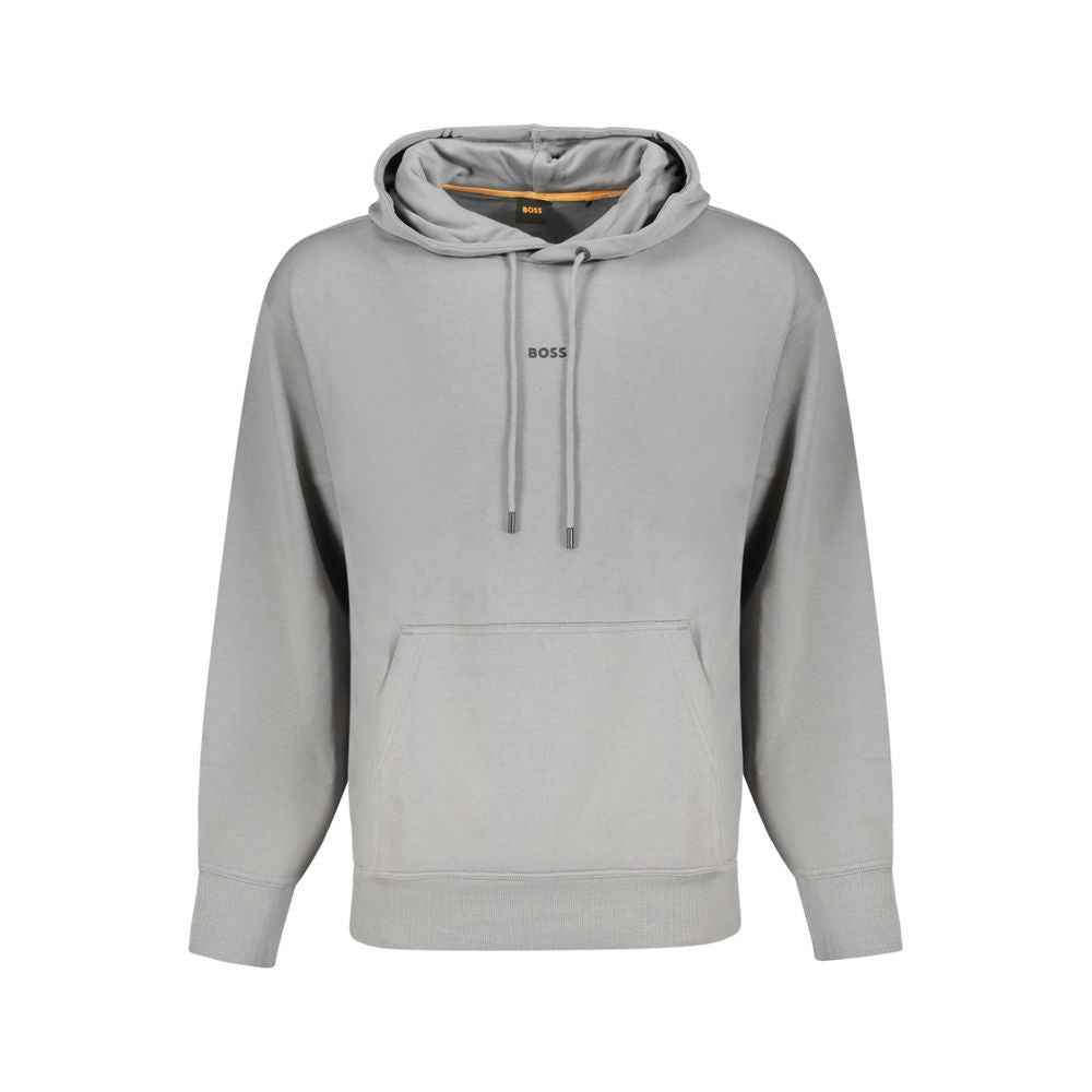Hugo Boss Gray Cotton Men Sweater