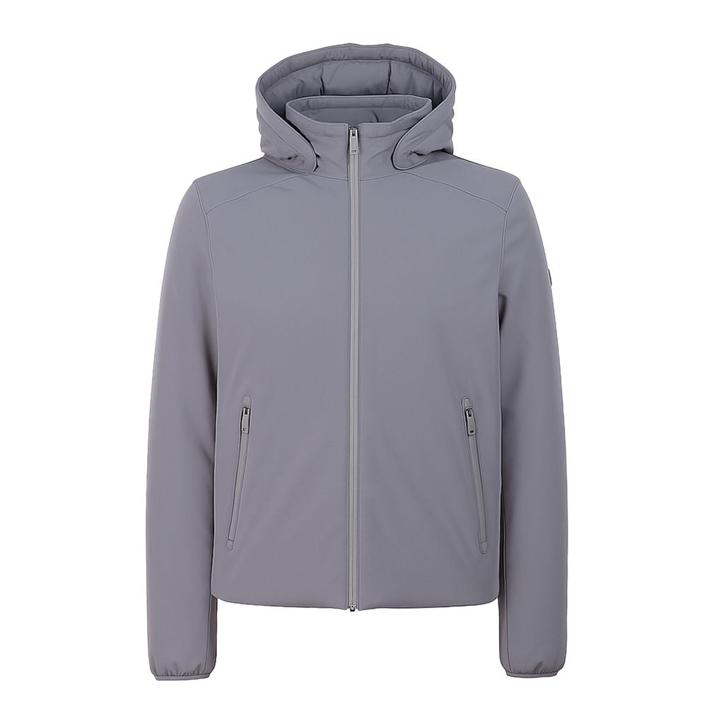 Yes Zee Gray Nylon Jackets & Coat