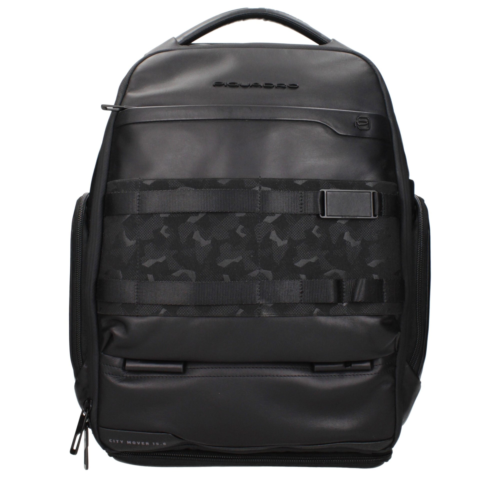 Piquadro Black Leather Backpack
