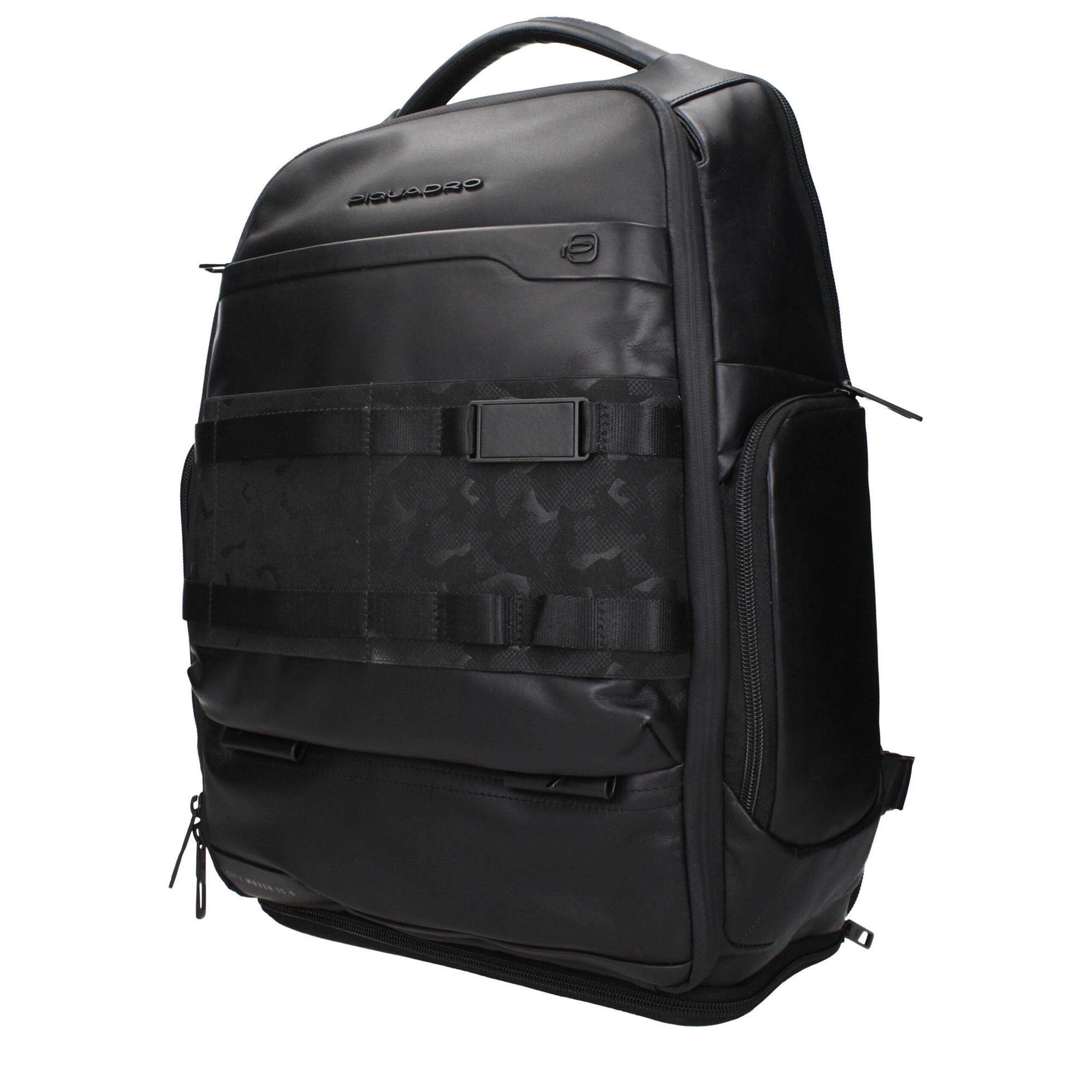 Piquadro Black Leather Backpack
