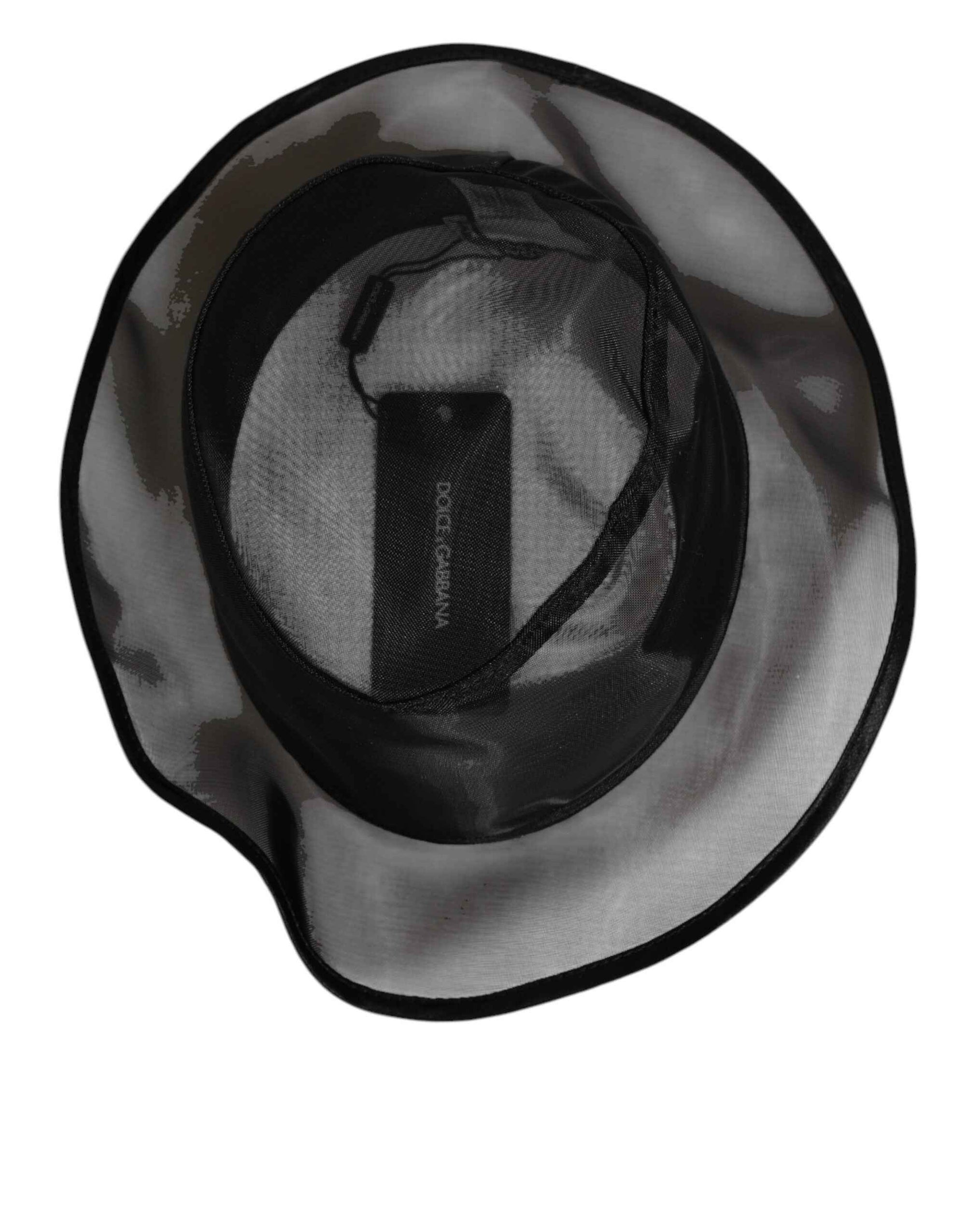 Dolce & Gabbana Black Silk Mesh Bucket Men Fisherman Cap Hat