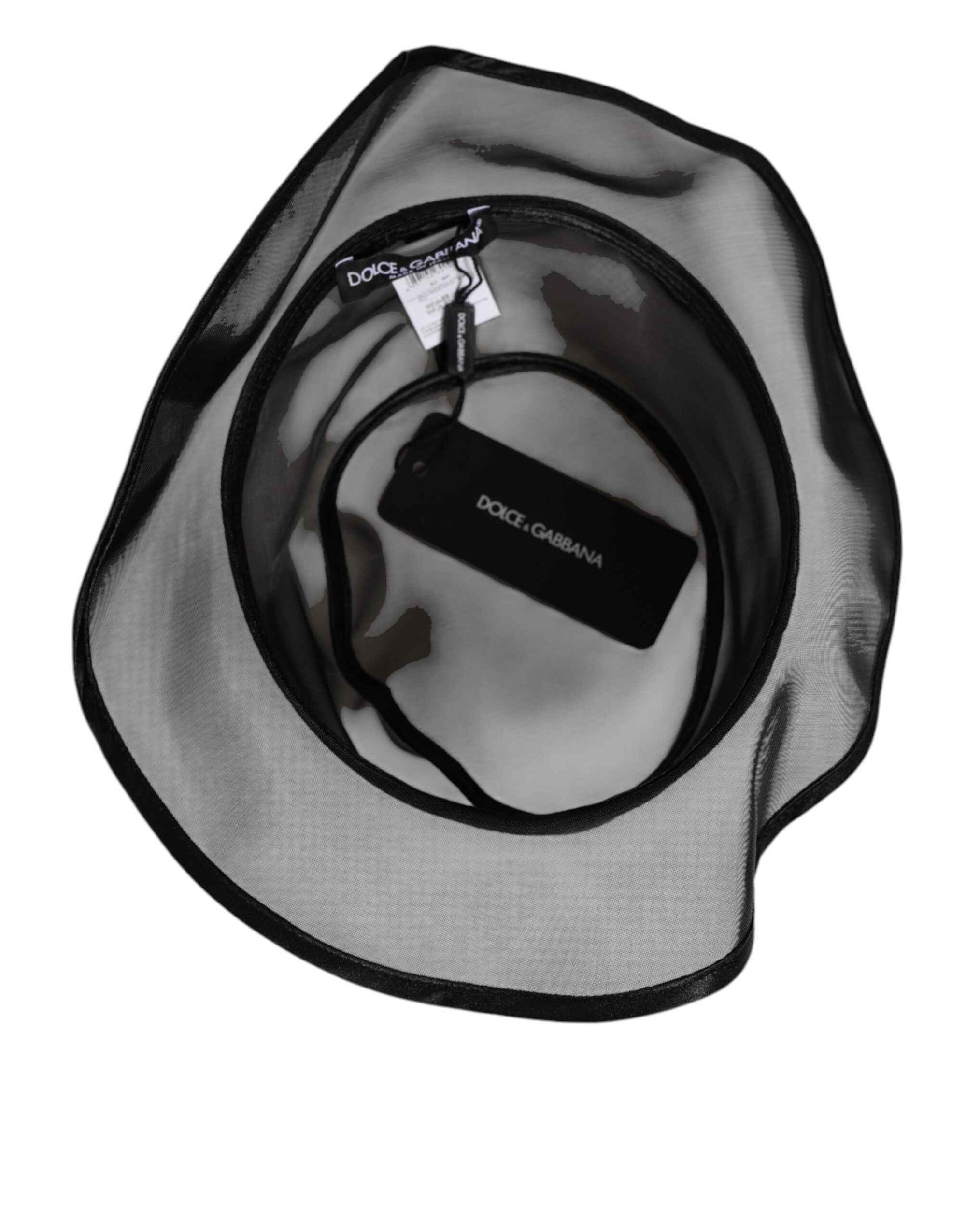 Dolce & Gabbana Black Silk Mesh Bucket Men Fisherman Cap Hat