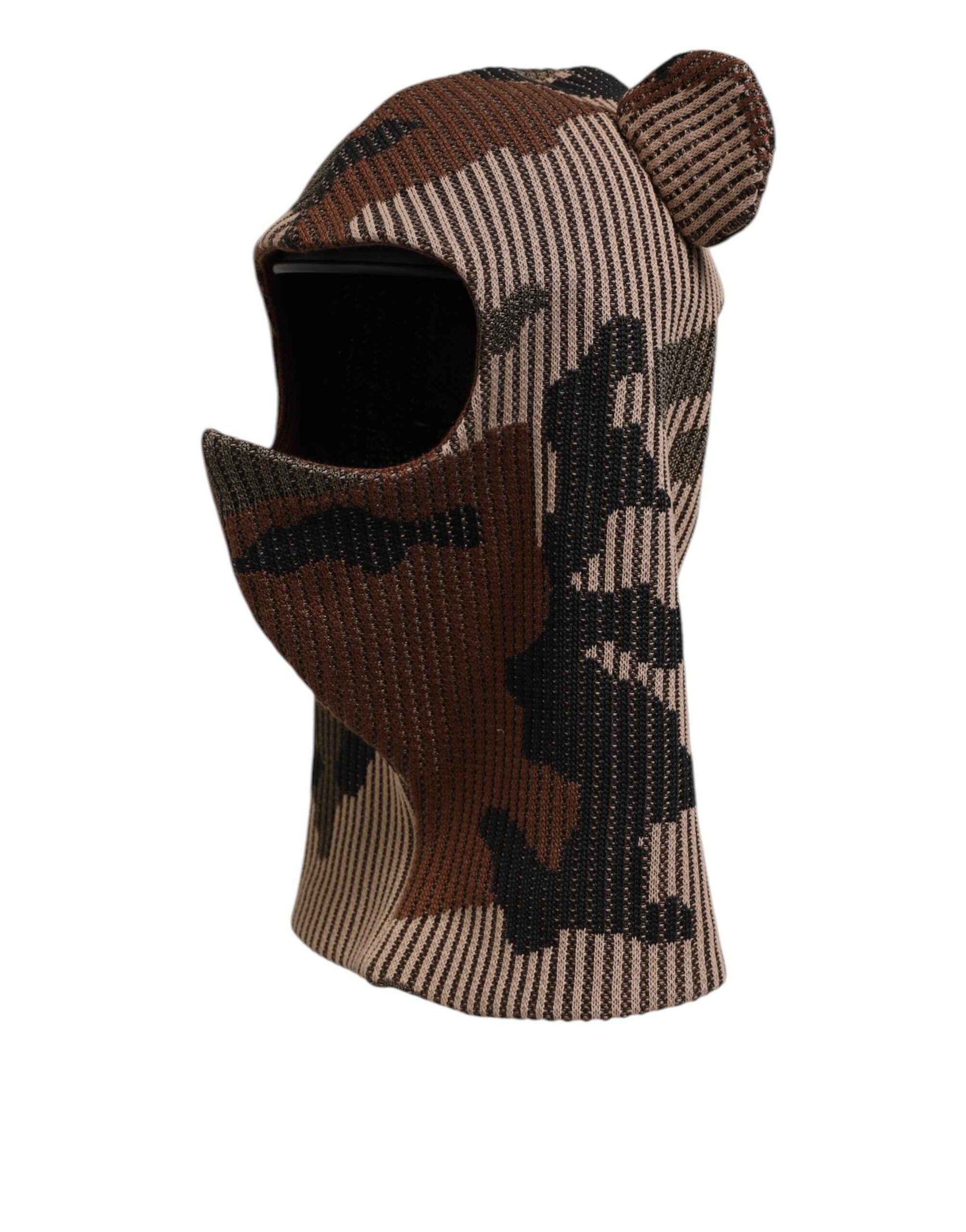 Dolce & Gabbana Multicolor Camouflage Balaclava Mask Men Cap One Size Hat