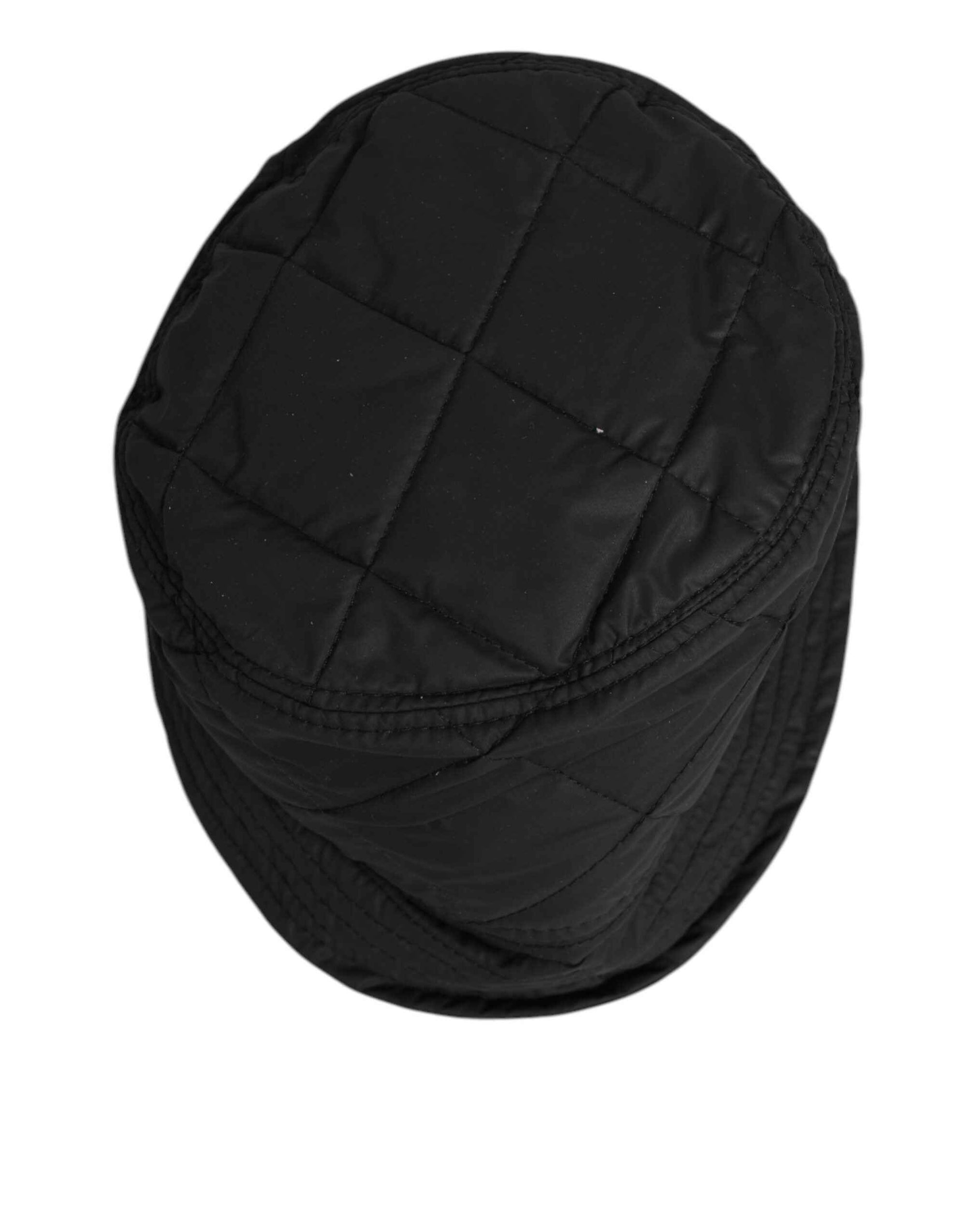 Dolce & Gabbana Black Nylon Quilted Bucket Men Capello Hat