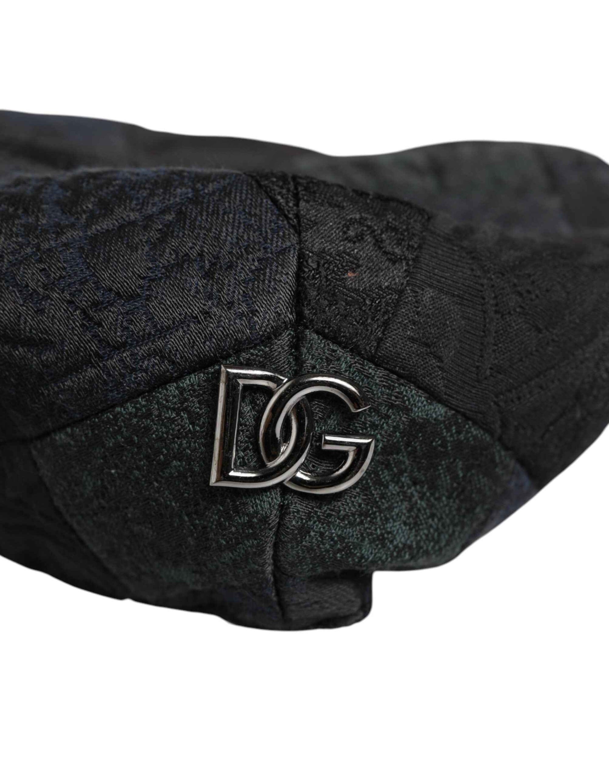 Dolce & Gabbana Black Polyester Newsboy Men Cloth Capello Hat