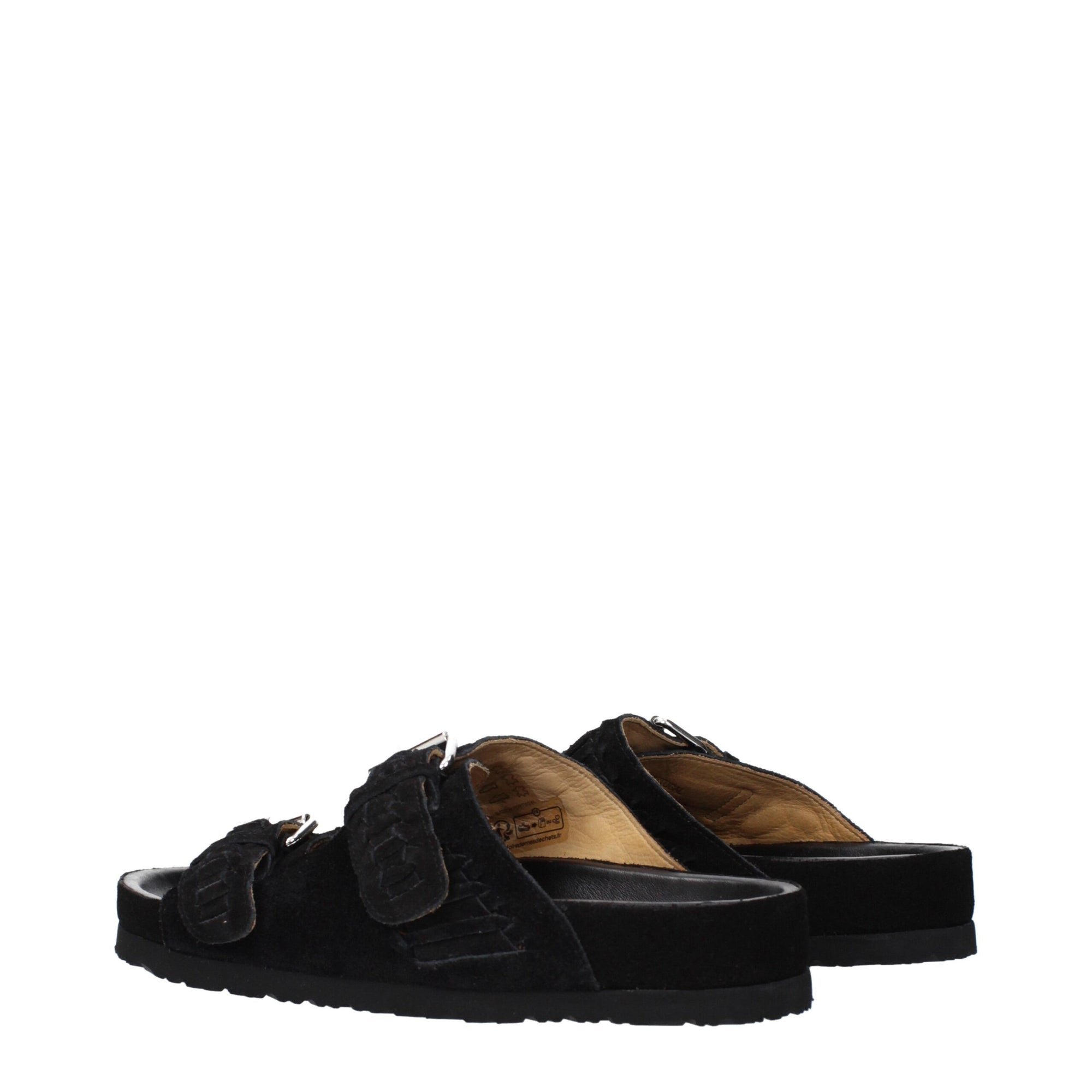 Isabel Marant Black Leather Slippers